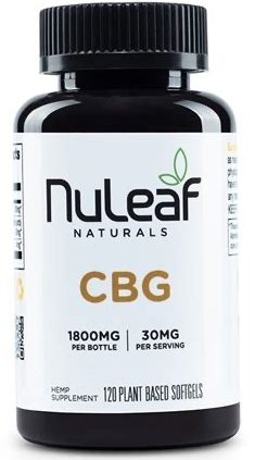 NuLeaf Naturals CBG softgels — 1800mg per bottle